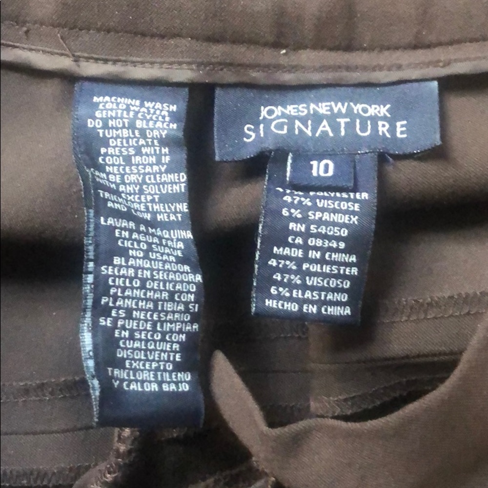 Brown wide leg slacks